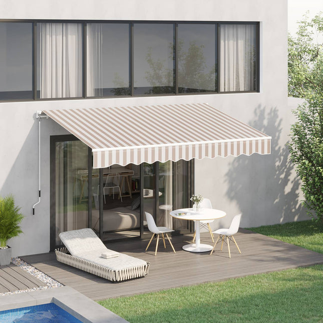 Retractable awning with hand crank, 3x2.5m, sun protection