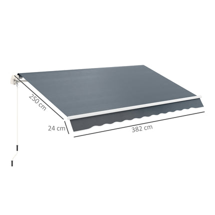 Markisenstoff, Grau, Wasserabweisend, 4x3m Sonnenschutz