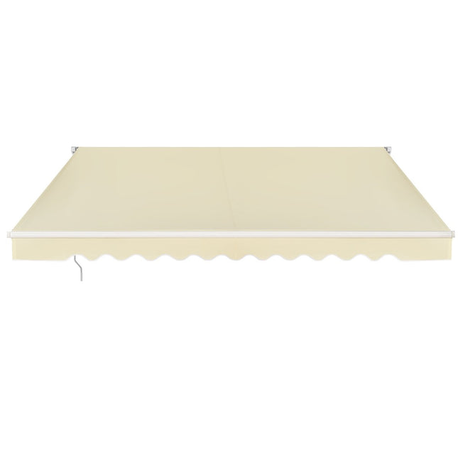 Markise mit Kurbel ausziehbare Markise Aluminium Terrassen Sonnenschutz 3 x 2,5 m Beige