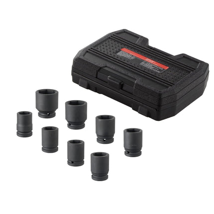 Axle Nut Impact Socket Set, 3/4-Inch Drive, 8-Piece Metric