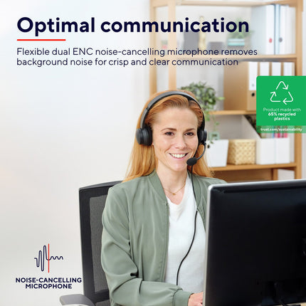 Ayda PC-Headset ENC USB Schwarz