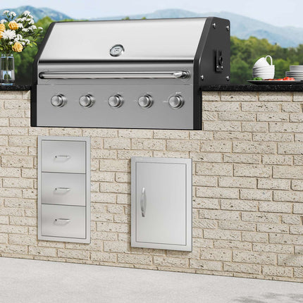 BBQ Access Door, 14x20 in Stainless Steel, Flush Mount