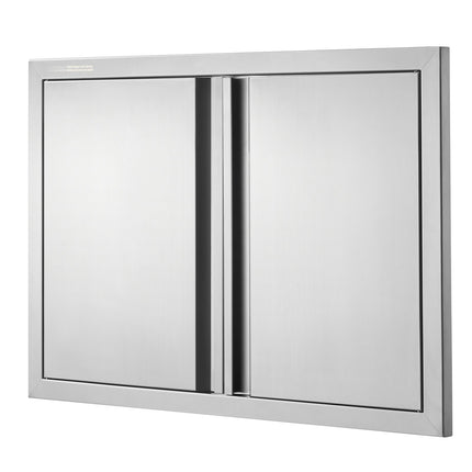 BBQ Access Door, 28x19 in Double Stainless Steel Flush Mount