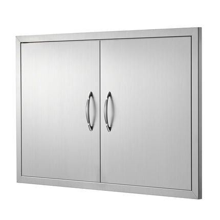 BBQ Access Door, Double 36x24 In Stainless Steel