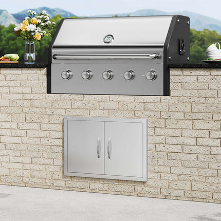 BBQ Access Door, Double Stainless Steel, 711x482 mm