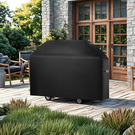 BBQ Grill Cover 63 Inch, Waterproof 600D, Black