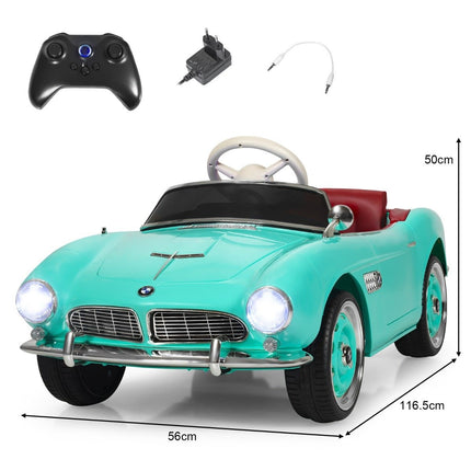 BMW children's electric car with remote control & headlights & music & horn electric vehicle green
