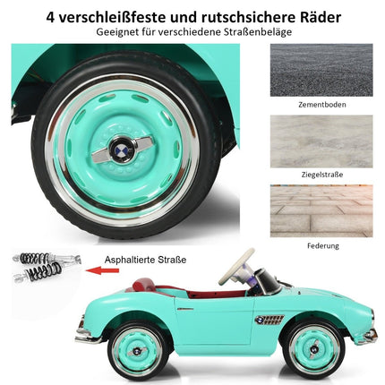 BMW children's electric car with remote control & headlights & music & horn electric vehicle green