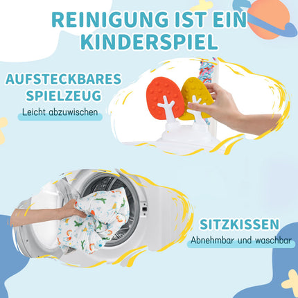 Baby Activity Center mit 6 Spielzeugen, Lichtern, Musik, Blau