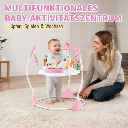 Baby Activity Center mit 6 Spielzeugen, Lichtern & Musik, Pink