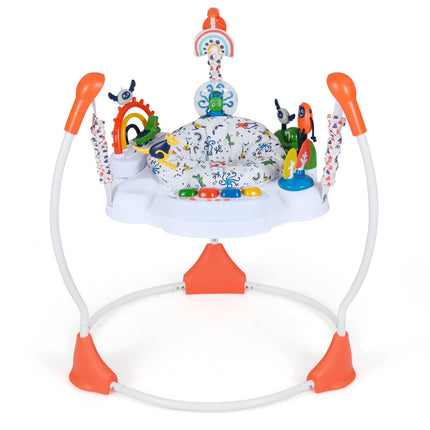 Baby Activity Center mit 6 Spielzeugen, Musik, Lichtern, Orange