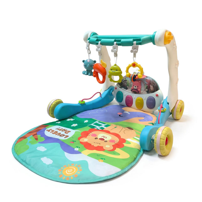 Baby Activity Gym mit Piano, Rädern & Lichtern - Blau