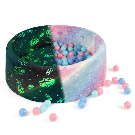 Baby Ball Pit with Removable Cover, 200 Balls, Glow-in-Dark