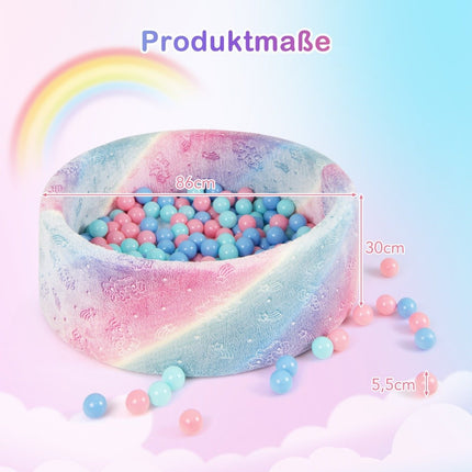 Baby Ball Pit with Removable Cover, 200 Balls, Glow-in-Dark