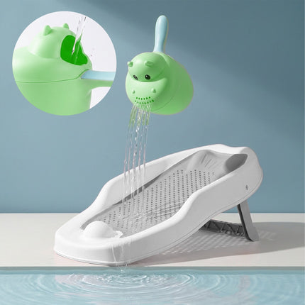 Baby Bath Aid Set with Hippo Rinse Cup, Grey