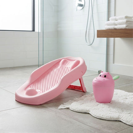 Baby Bath Aid Set with Hippo Rinse Cup, Non-Slip Support
