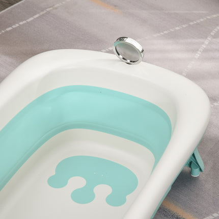 Ergonomische faltbare Babywanne, grüner Kunststoff, 84,5 cm
