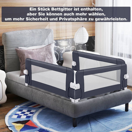 Baby Bed Rail with Foam, 105x40x42 cm, Dark Grey