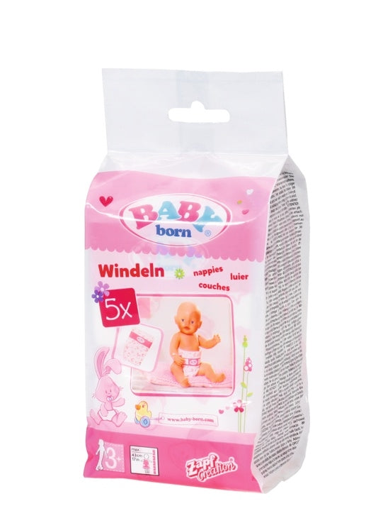 Baby Born Windeln Geschrumpft, 5 Stck