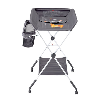Baby Changing Table, Foldable, Adjustable Height, Lockable Wheels