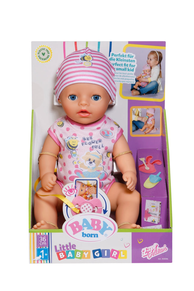 Babypuppe 36 cm, kleines Mädchenspielzeug für Kinder