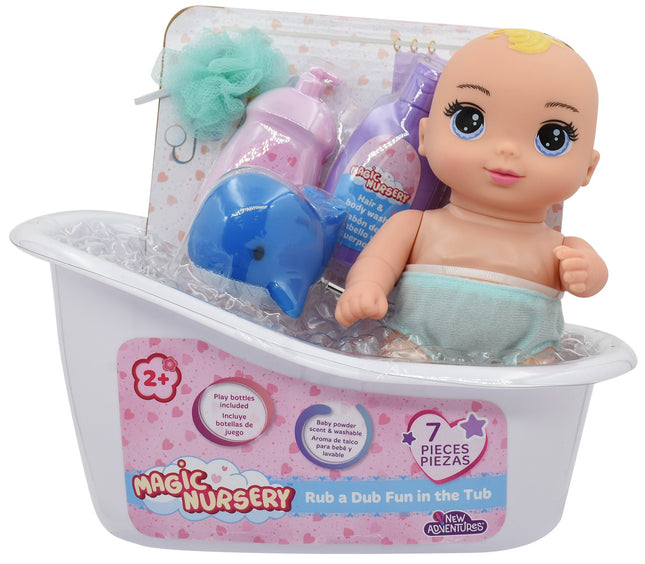 Babypuppe mit Badewanne, 20 cm