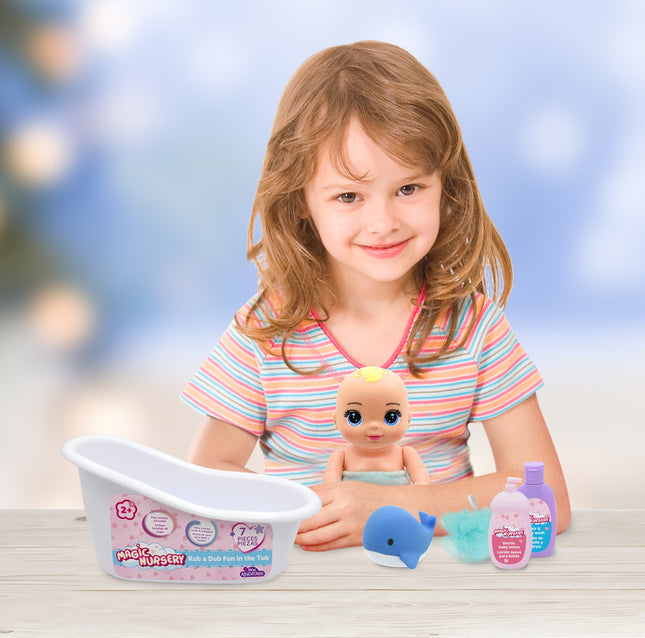 Babypuppe mit Badewanne, 20 cm