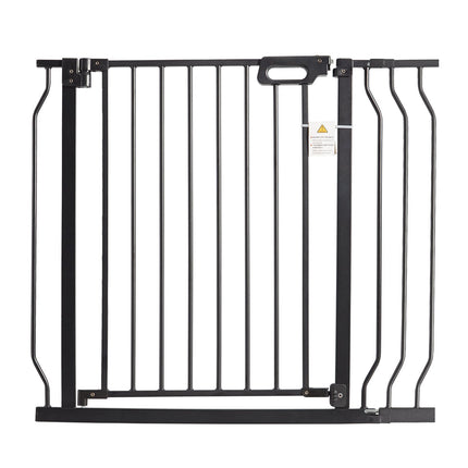 Baby Gate 29.5–37 in, Auto-Close Walk-Through, Black