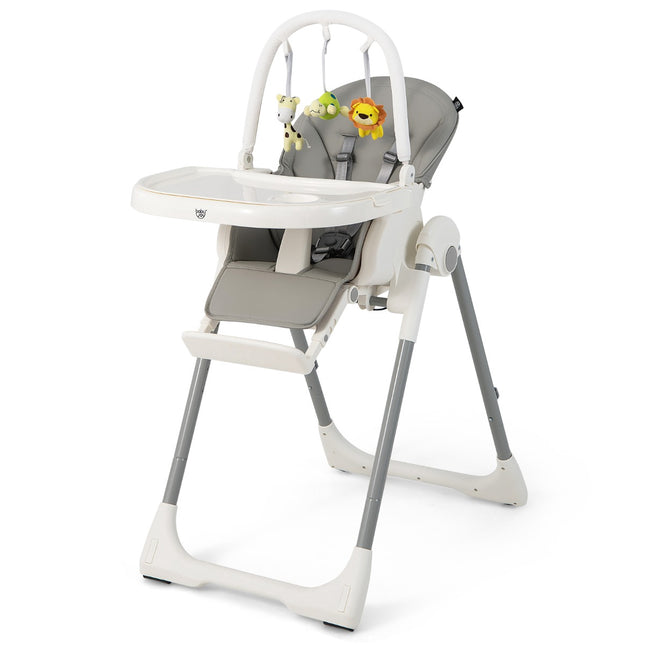 Babyhochstuhl, 4-in-1 faltbar, 7-fach höhenverstellbar, Doppeltablett