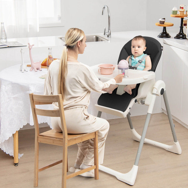 Babyhochstuhl, 4-in-1 faltbar, 7 Höhenstufen, Spielbogen