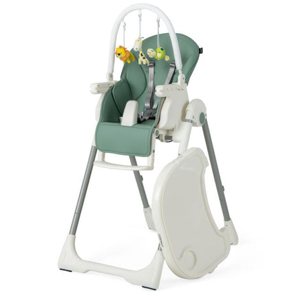 Babyhochstuhl, 4-in-1 faltbar, 7-fach höhenverstellbar, mit Spielbügel