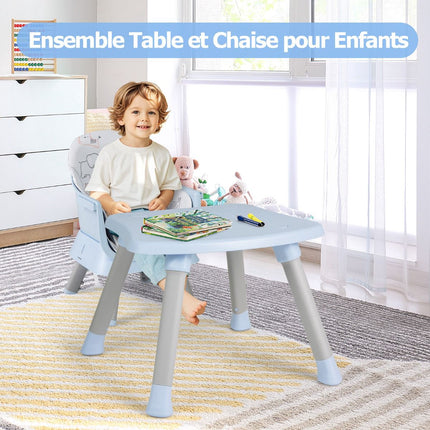 Baby-Hochstuhl 6-in-1 umwandelbar, 5-Punkt-Gurt; Tablett