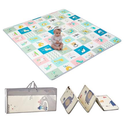 Baby Play Mat 71x79 Inch, Foldable Non-Slip XPE Foam