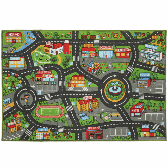 Baby-Spielmatte, rutschfest, 200x150 cm, Stadt-Design