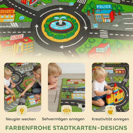 Babyspeelmat, antislip, 200x150 cm, stadsdesign