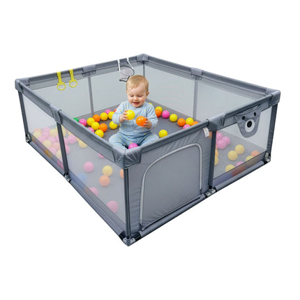 Baby-Laufstall mit 50 Bällen und Basketballkorb