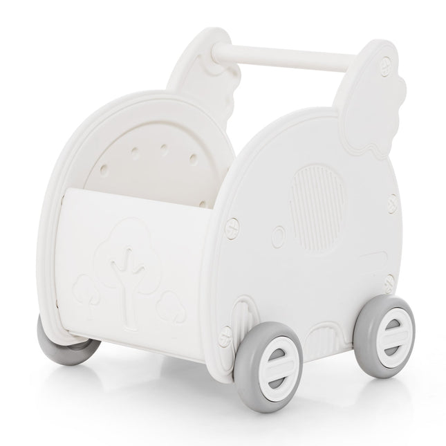 Baby Lauflernwagen 4-Rad Elefantenform, Weiß, HDPE