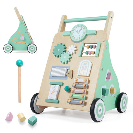 Baby Push Walker with Activity Center – Green
