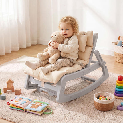 Baby-Schaukelstuhl, 2-in-1, 4-fach verstellbare Rückenlehne