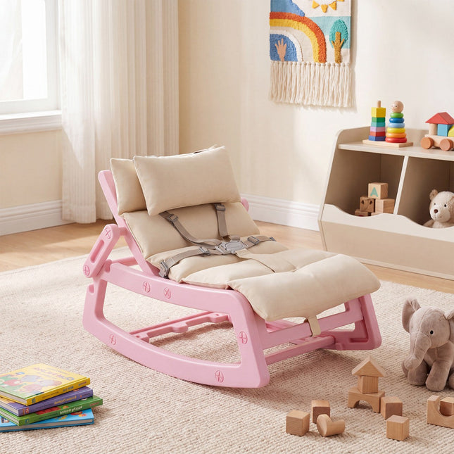 Babywippe 2-in-1, 4-fach verstellbar, Rosa