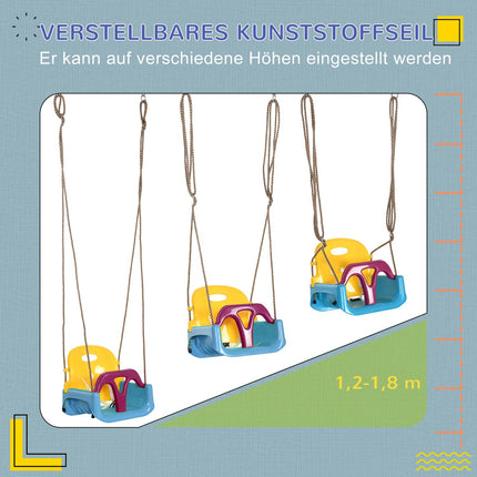 Babyschaukel mit verstellbarem Seil für Kinder ab 9 Monaten