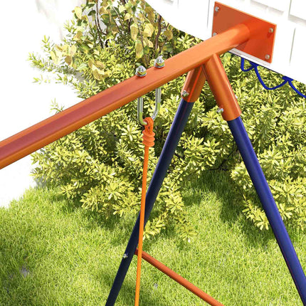 Children's swing - soccer goal, basketball hoop, steel frame