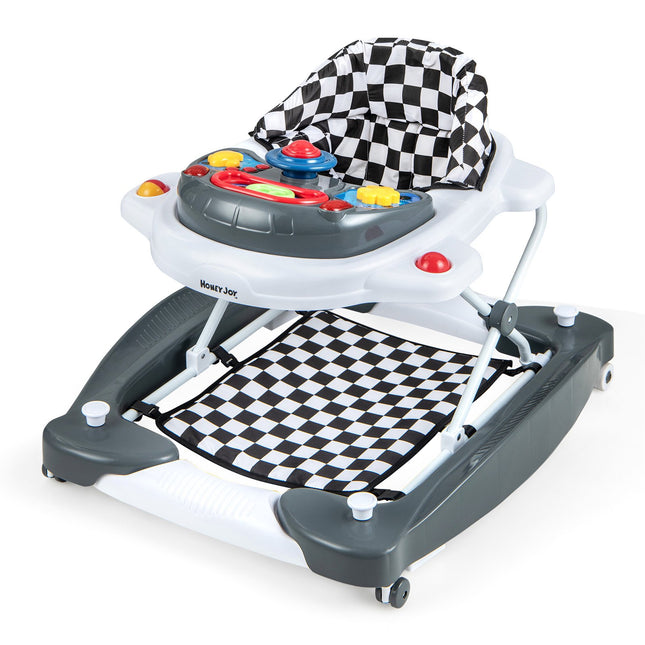 Babywalker, faltbar, 6-in-1, höhenverstellbar, mit Musik-Tablett
