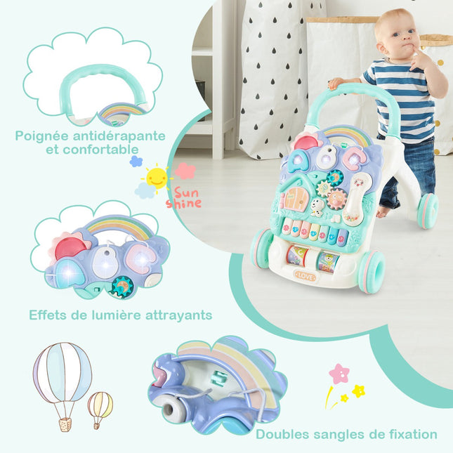 Babywalker Mit Abnehmbarem Aktivitätspaneel, Lichtern, Musik