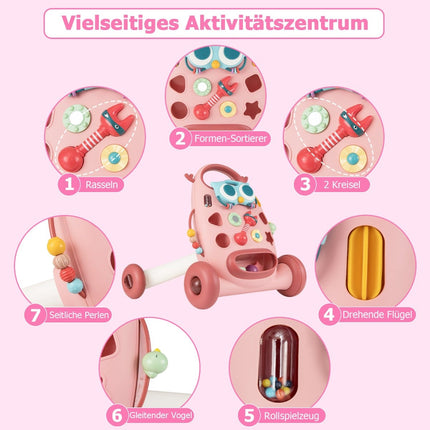 Baby Walker with Detachable Player & Shape Sorter