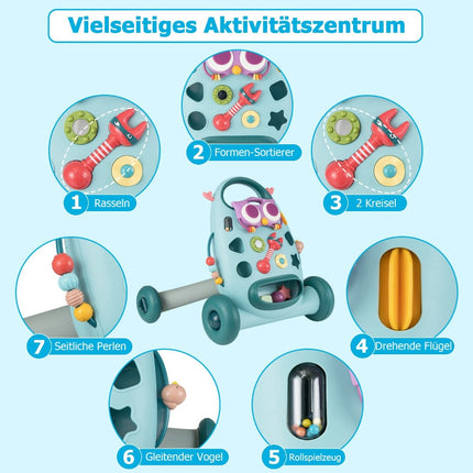 Babywalker mit abnehmbarem Spielbrett und Formenstecker