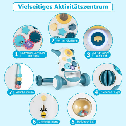 Babywalker mit Musik und Licht, Montessori-Spiele, Blau