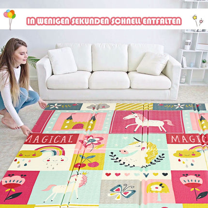 Baby Krabbeldecke Spieldecke Faltbare Babymatte Doppelseitige Spielmatte Rot