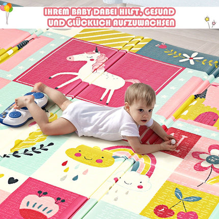 Baby Krabbeldecke Spieldecke Faltbare Babymatte Doppelseitige Spielmatte Rot