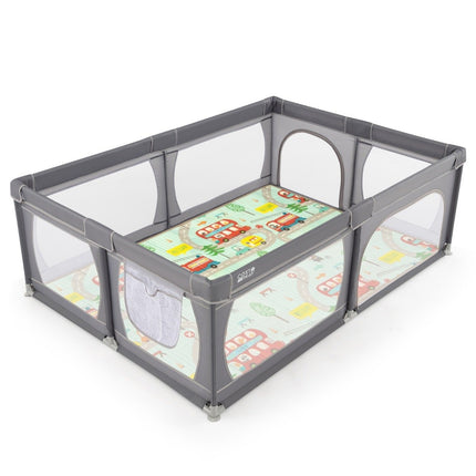 Baby playpen with 50 balls & 2 doors & breathable net & zipper